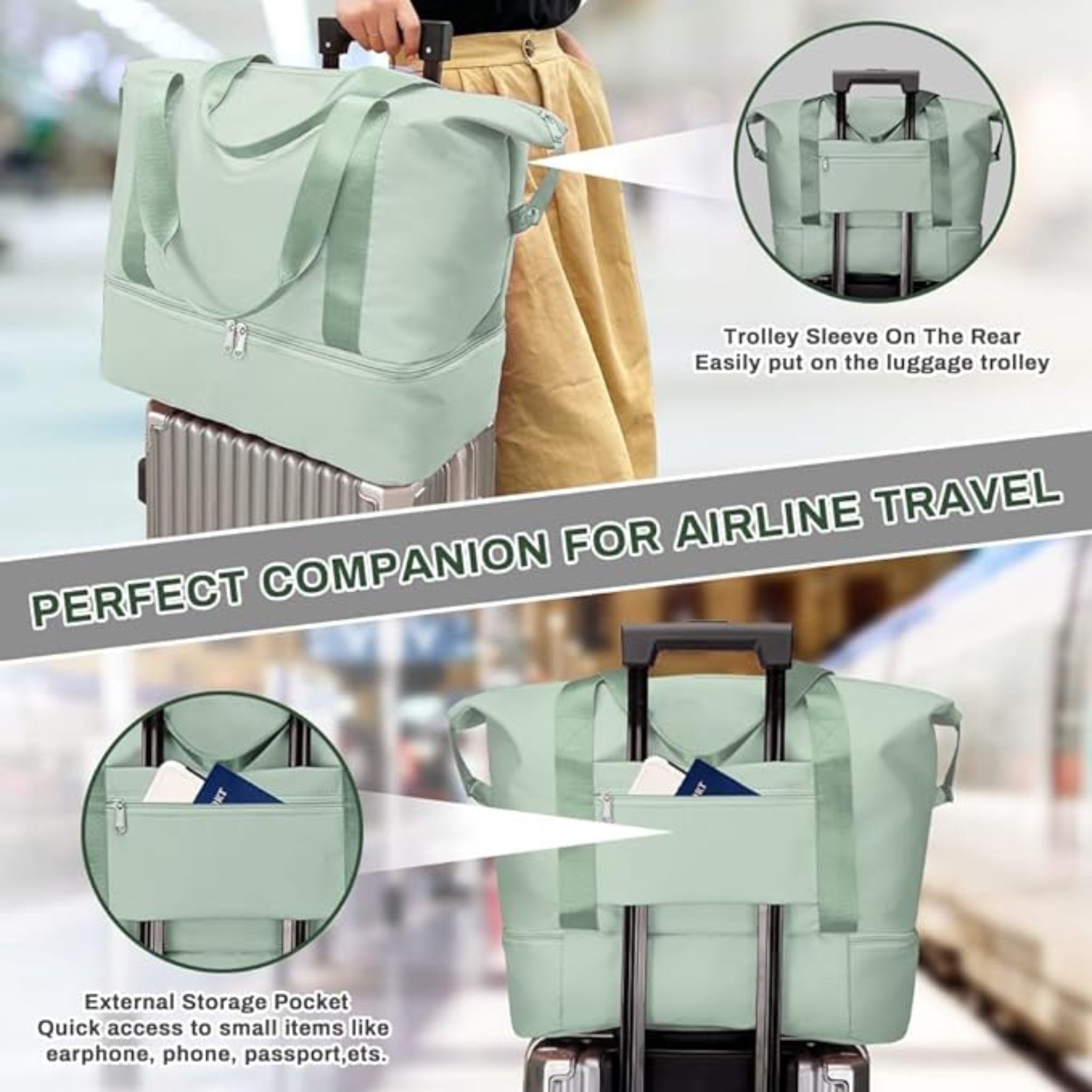 Water-Proof Folding Shopping Bag ( Buy One Get One Free )