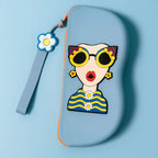 Chic Pop-Art silicon aesthetic Sunglass Case & Multipurpose Travel Pouch