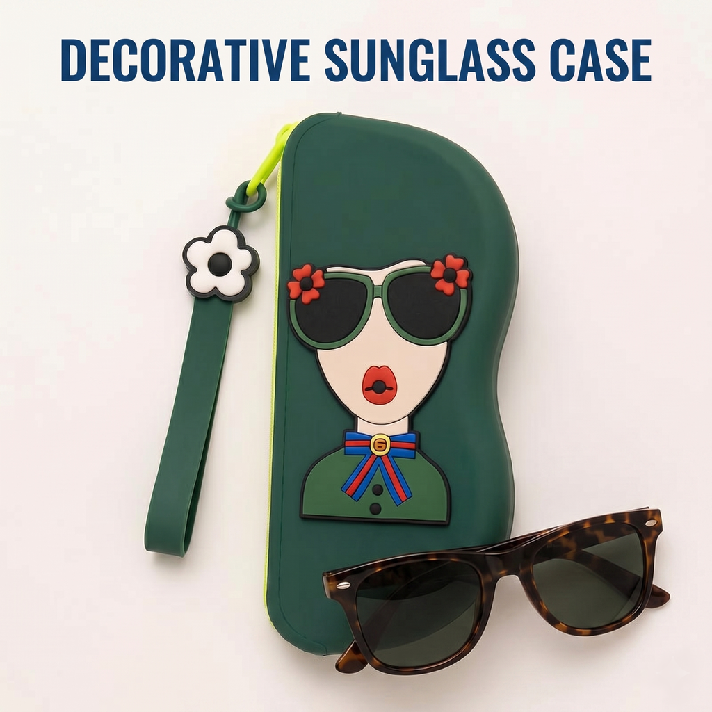 Chic Pop-Art silicon aesthetic Sunglass Case & Multipurpose Travel Pouch