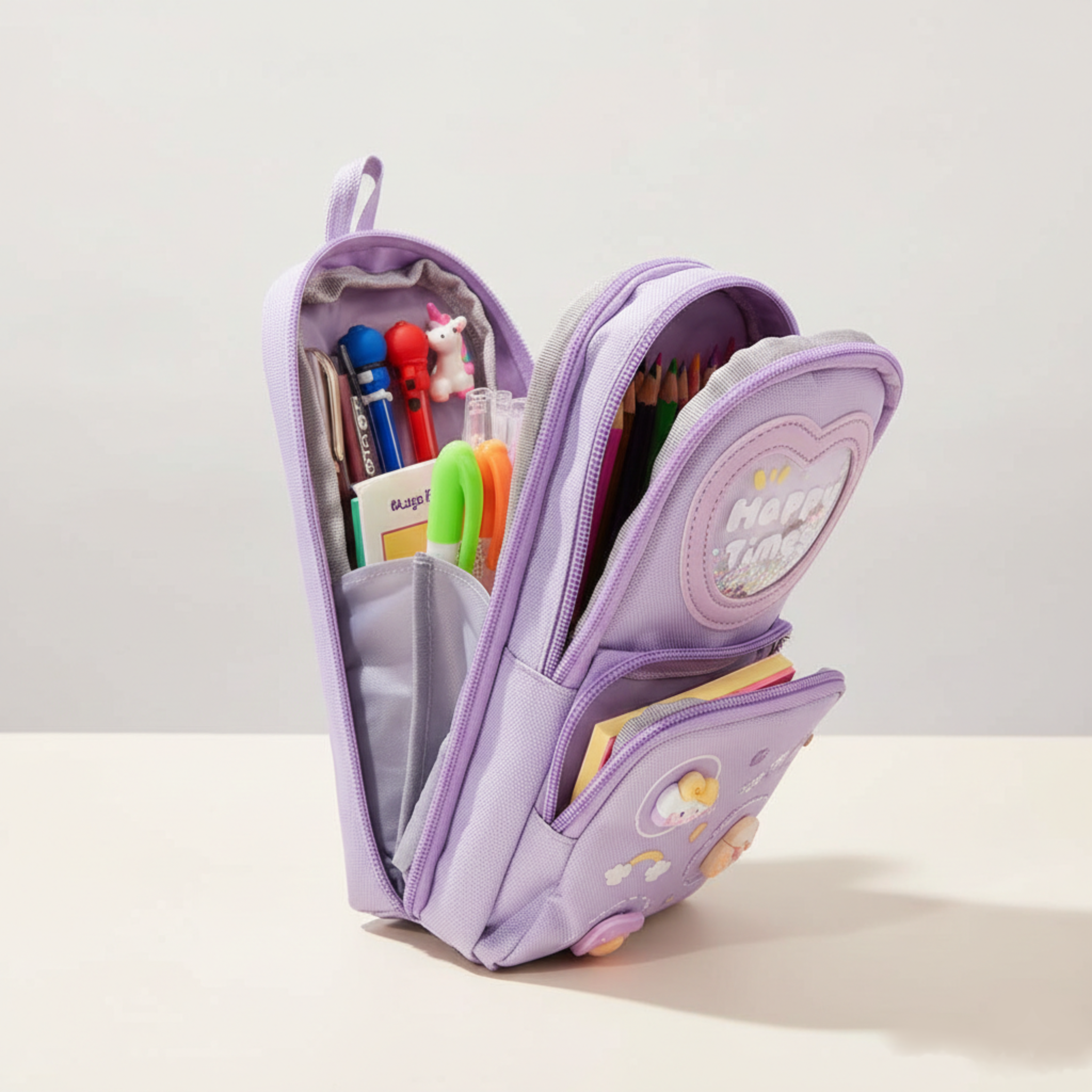 Viyaro Multi-Layer High Capacity Purple Pencil Case