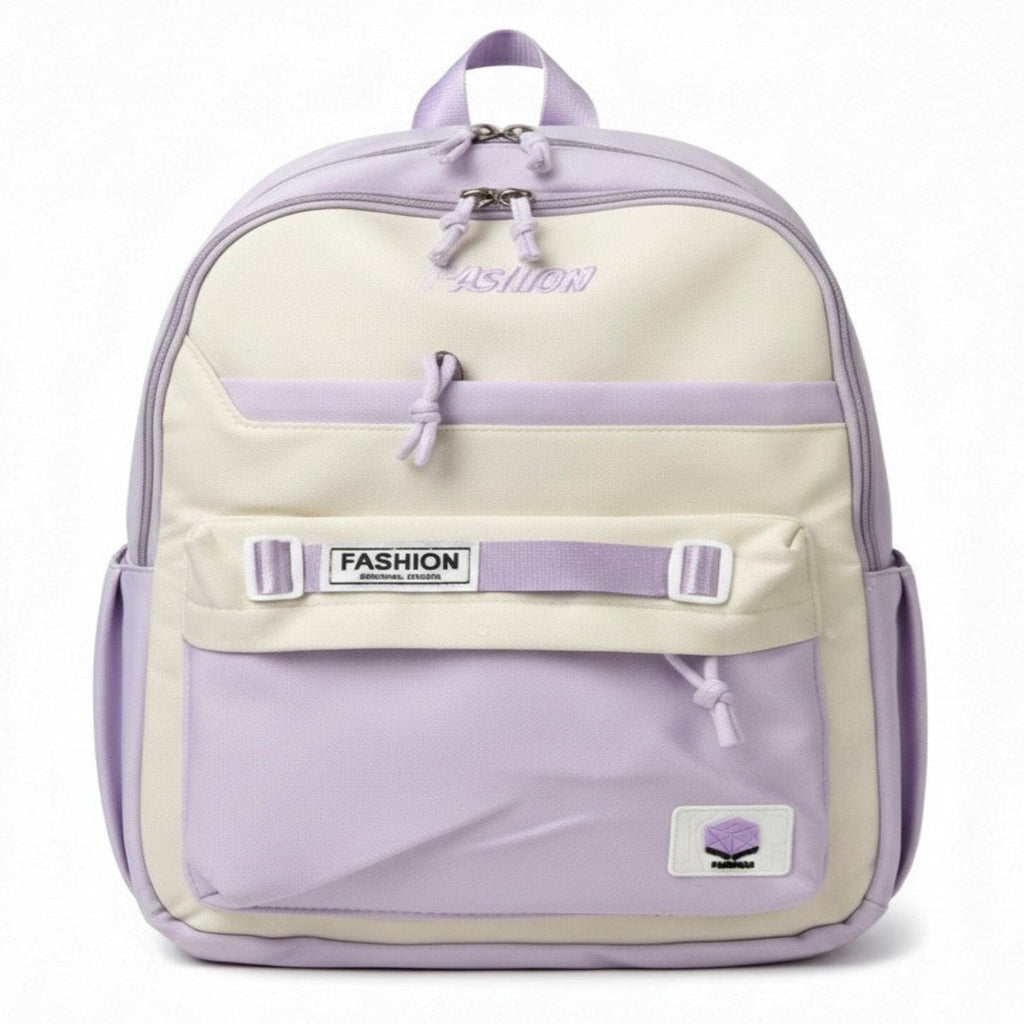 Viyaro Aesthetic Two-Tone Lavender Canvas Backpack