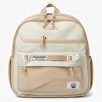 Viyaro Aesthetic Two-Tone Beige Canvas Backpack