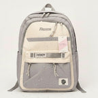 Viyaro Aesthetic Two-Tone Grey Canvas Backpack