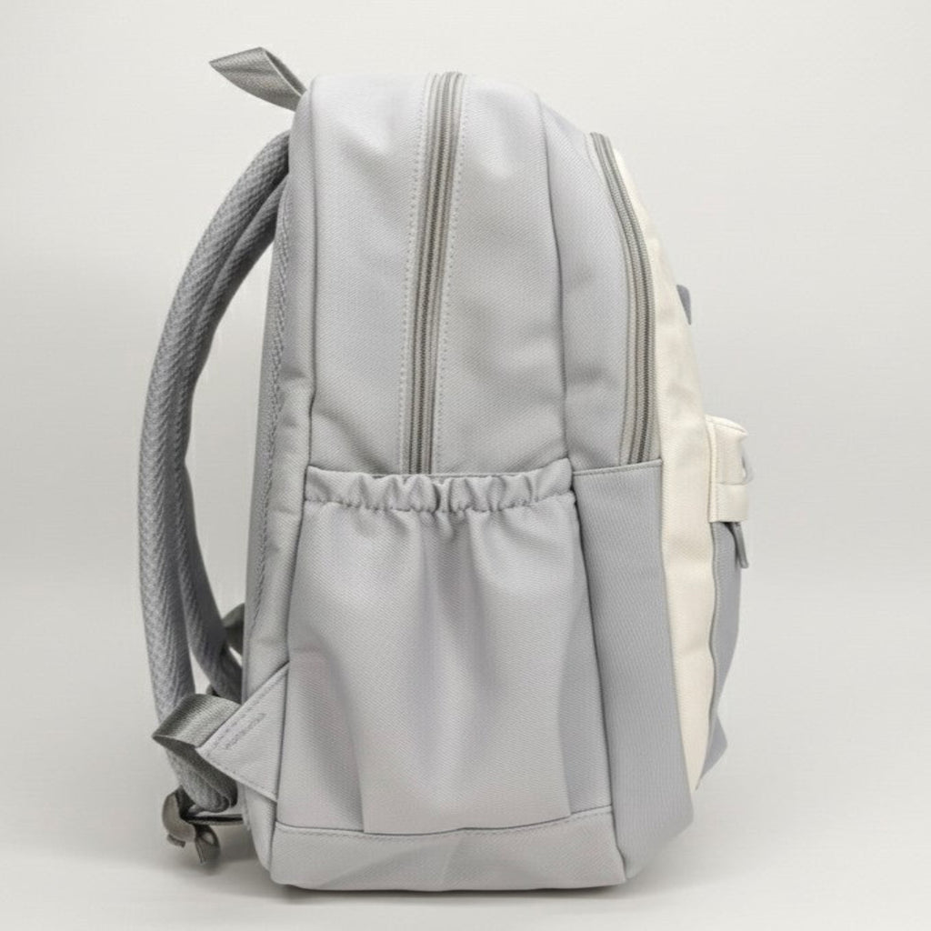 Viyaro Aesthetic Two-Tone Grey Canvas Backpack