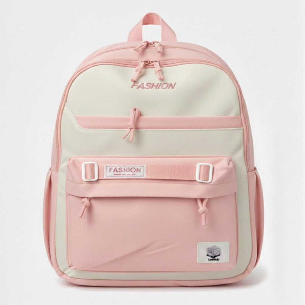 Viyaro Aesthetic Two-Tone Pink Canvas Backpack