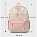 Viyaro Aesthetic Two-Tone Pink Canvas Backpack