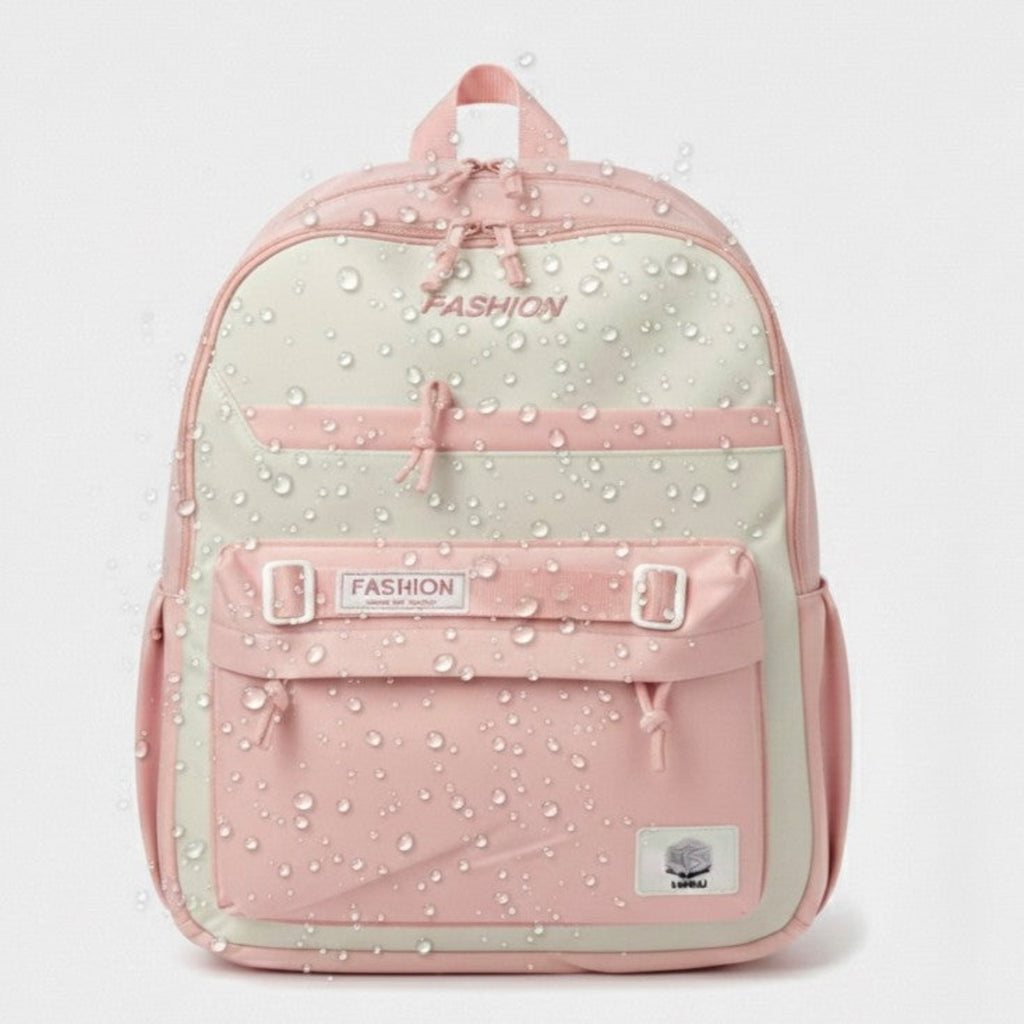 Viyaro Aesthetic Two-Tone Pink Canvas Backpack