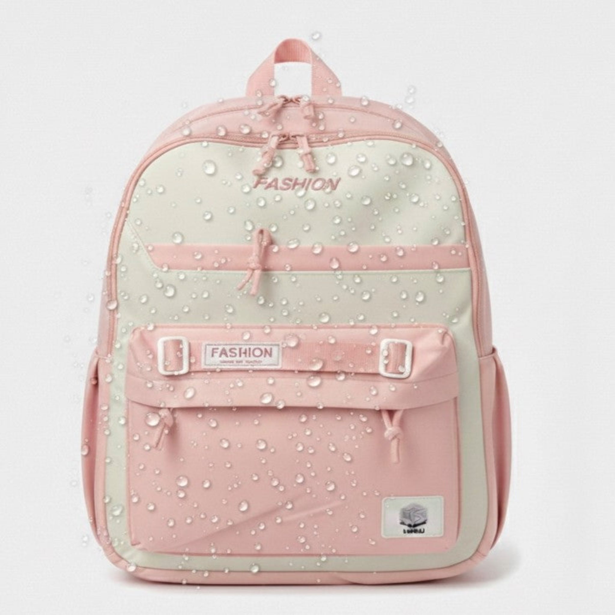 Viyaro Aesthetic Two-Tone Pink Canvas Backpack