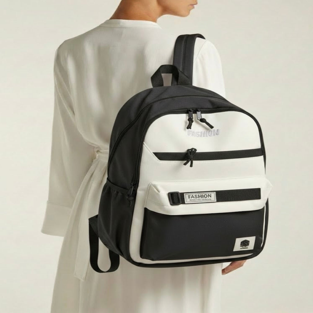 Viyaro Aesthetic Two-Tone  Canvas Backpack