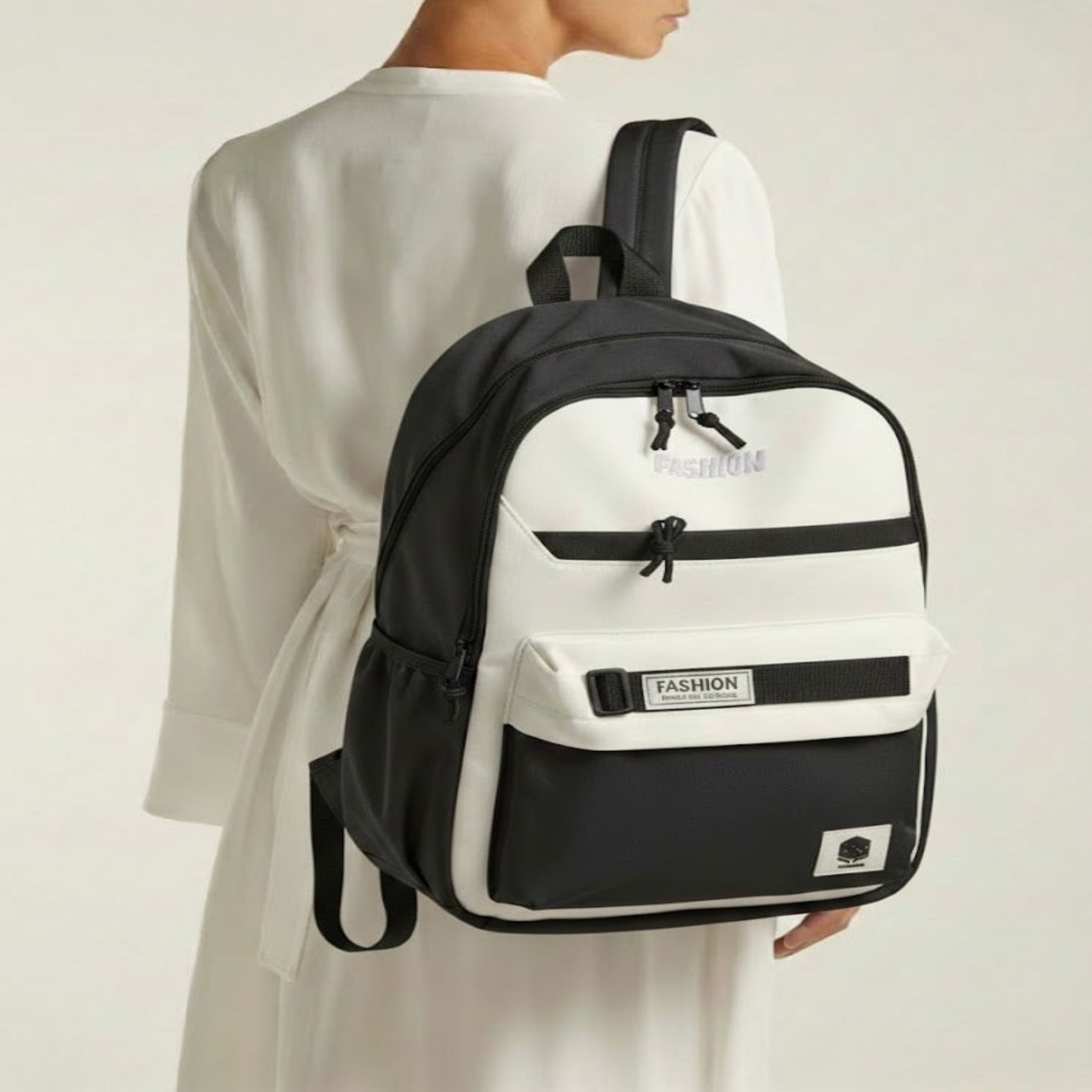 Viyaro Aesthetic Two-Tone  Canvas Backpack