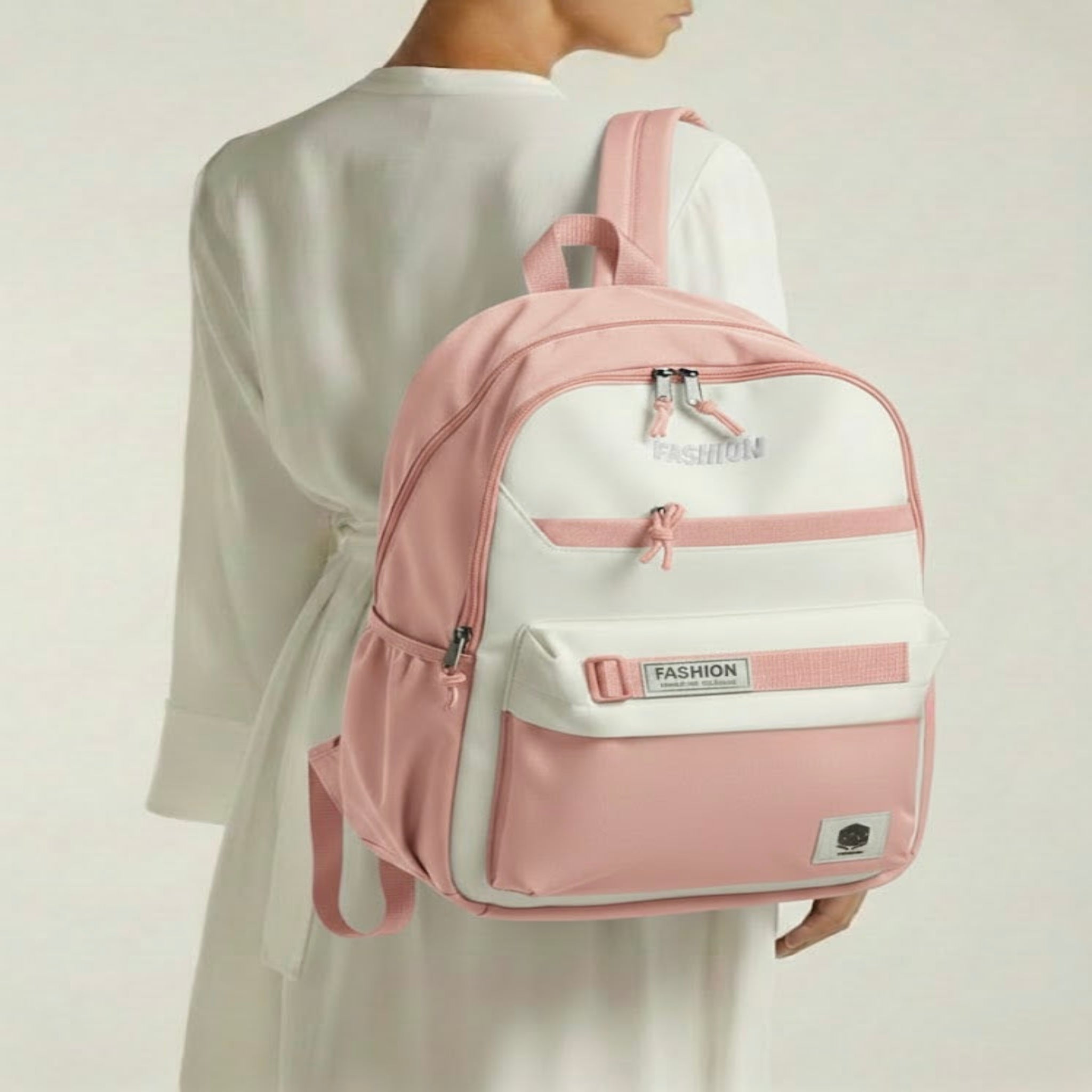 Viyaro Aesthetic Two-Tone  Canvas Backpack