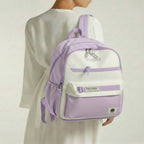 Viyaro Aesthetic Two-Tone Lavender Canvas Backpack