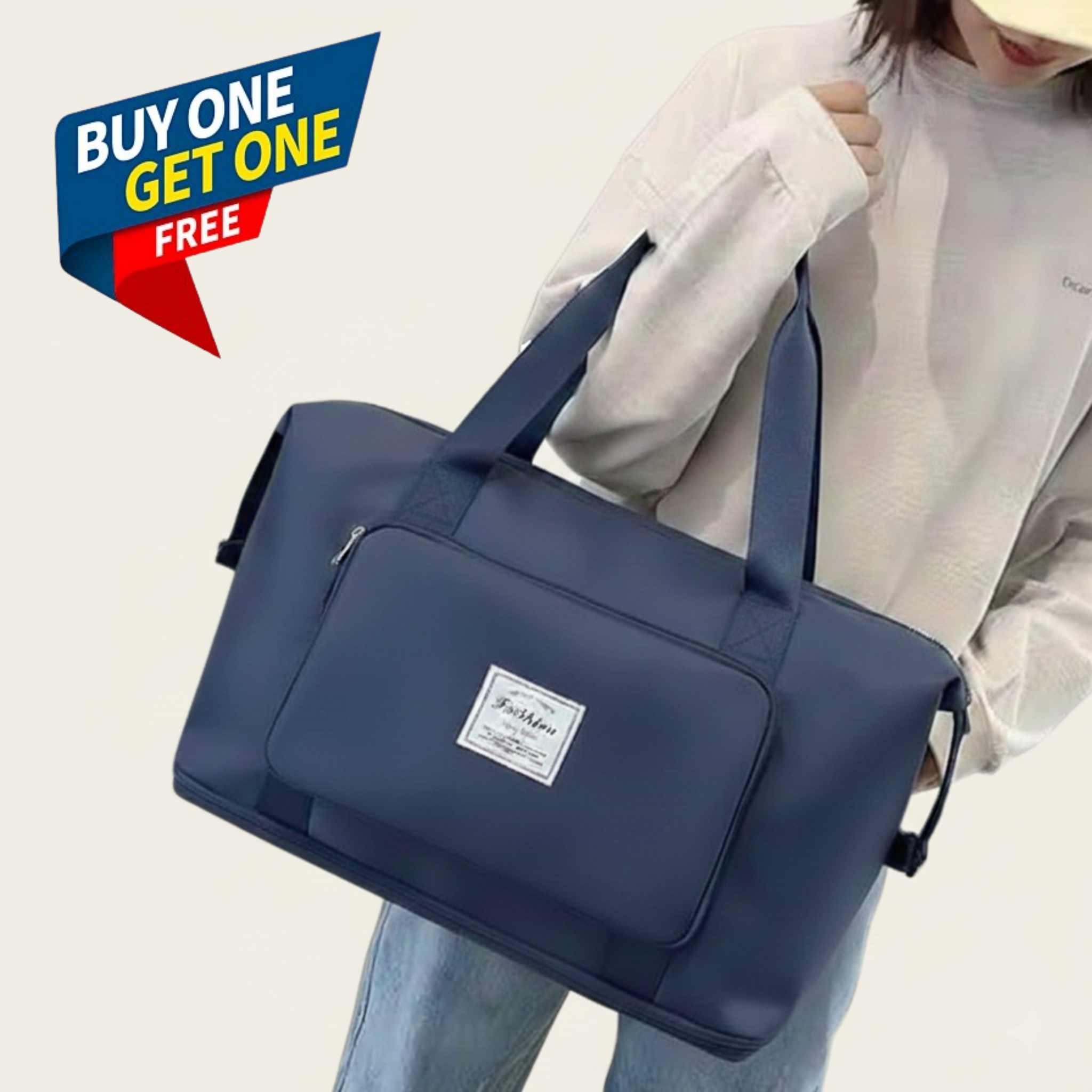 Water-Proof Folding Shopping Bag ( Buy One Get One Free )