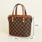 Classic Top Handle Crossbody Bag with Round Gold Accent