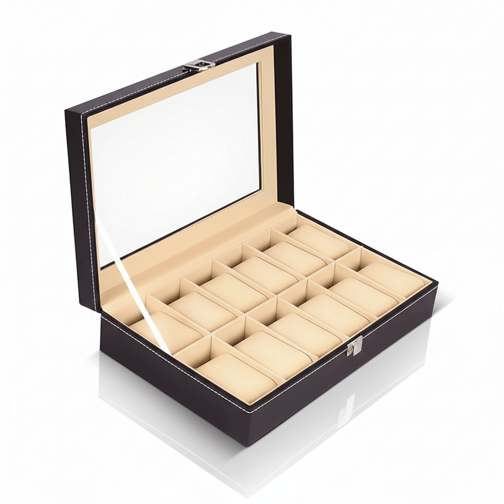 Premium 12-Slot Watch Storage Box